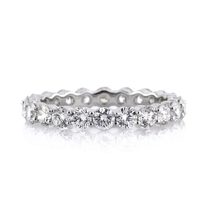 2.00ct Round Brilliant Cut Lab Diamond Eternity Band in 18k White Gold