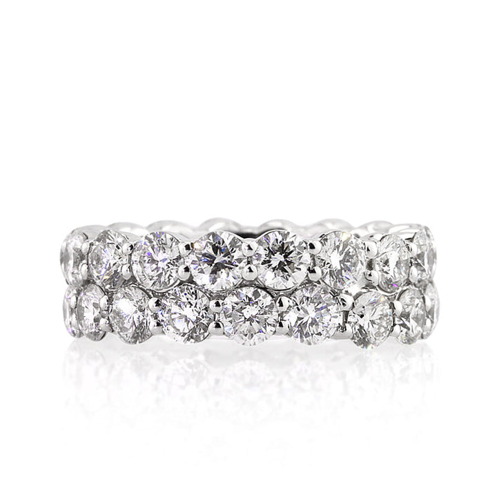 5.03ct Round Brilliant Cut Lab Diamond Eternity Band in 18K White Gold