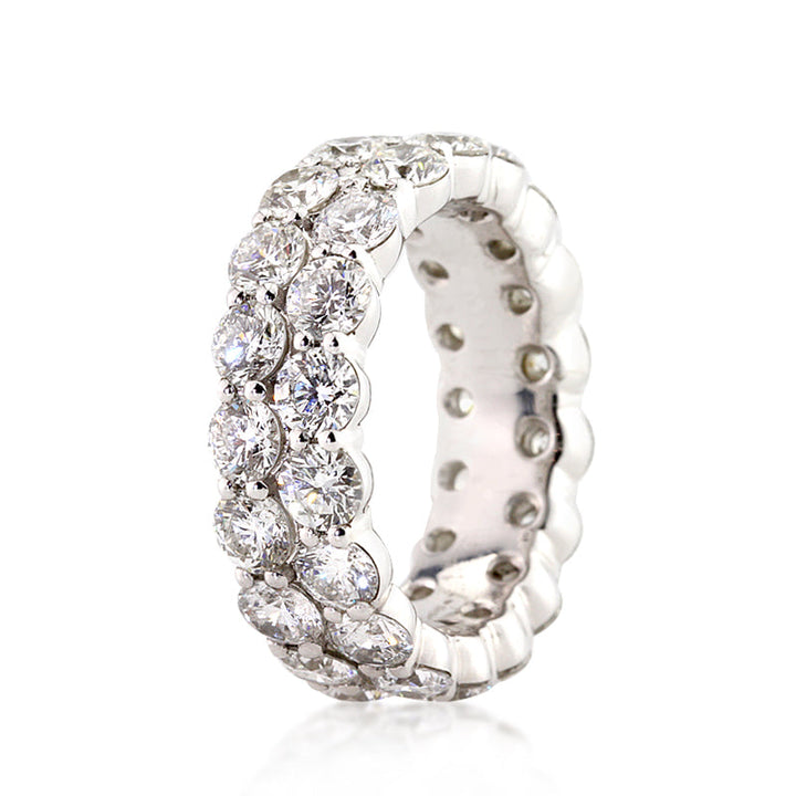 5.03ct Round Brilliant Cut Lab Diamond Eternity Band in 18K White Gold