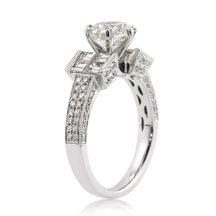 2.91ct Round Brilliant Cut Lab Diamond Engagement Ring