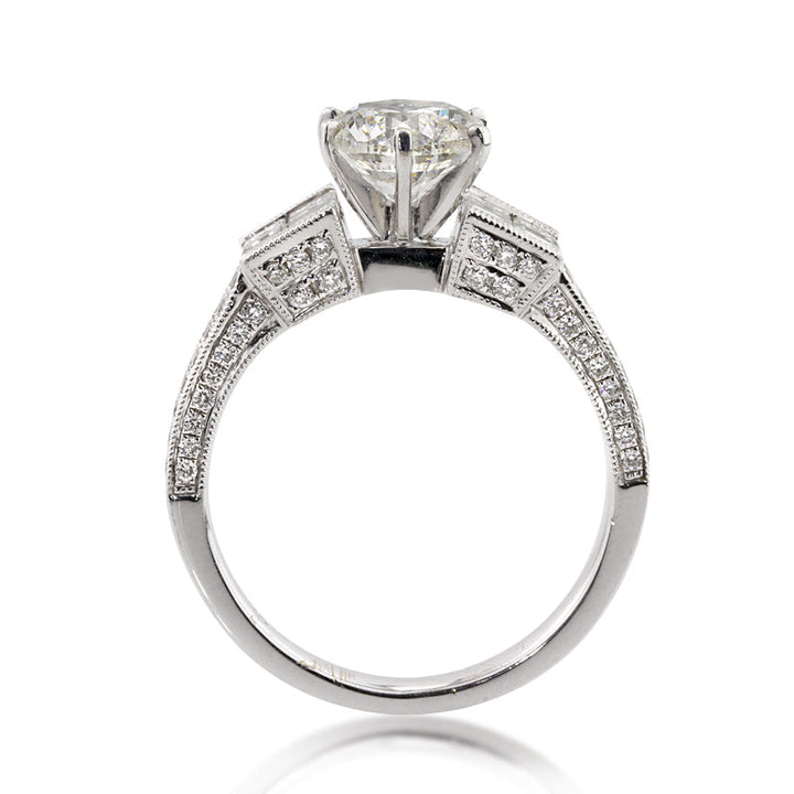 2.91ct Round Brilliant Cut Lab Diamond Engagement Ring