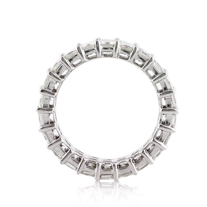 5.65ct Asscher Cut Lab Diamond Two-Row Eternity Band