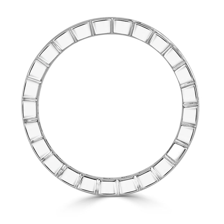 2.20ct Asscher Cut Lab Diamond Eternity Band in 18K White Gold