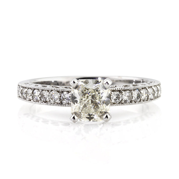 1.44ct Radiant Cut Lab Diamond Engagement Ring