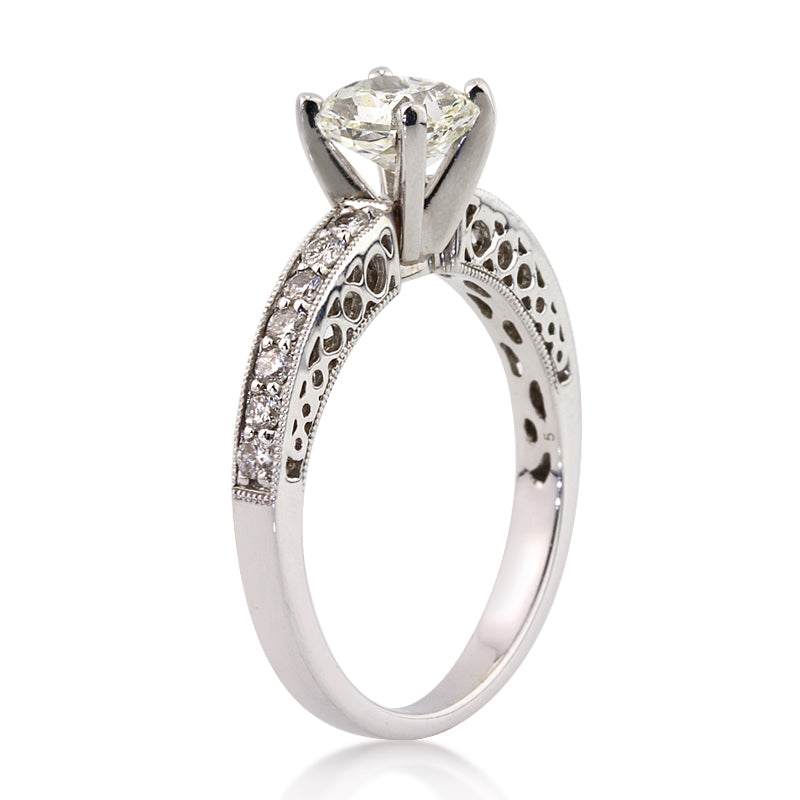 1.44ct Radiant Cut Lab Diamond Engagement Ring