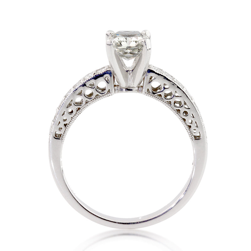 1.44ct Radiant Cut Lab Diamond Engagement Ring