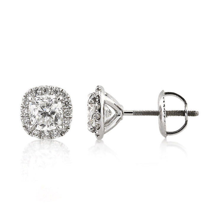 1.50ct Cushion Cut Lab Diamond Stud Earrings