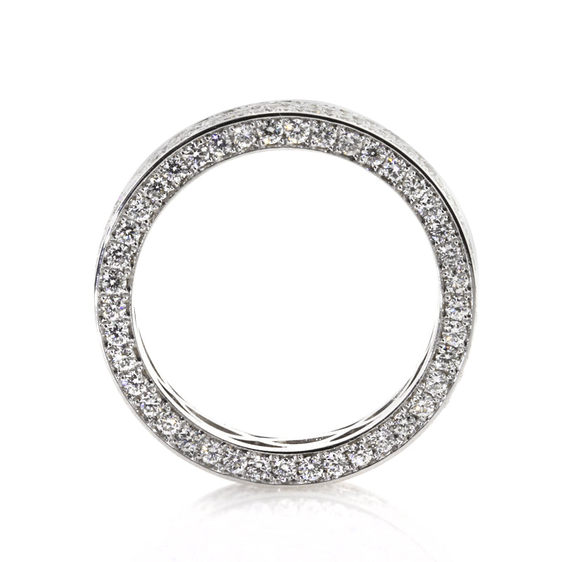 3.00ct Round Brilliant Cut Lab Diamond Eternity Band in 18K White Gold