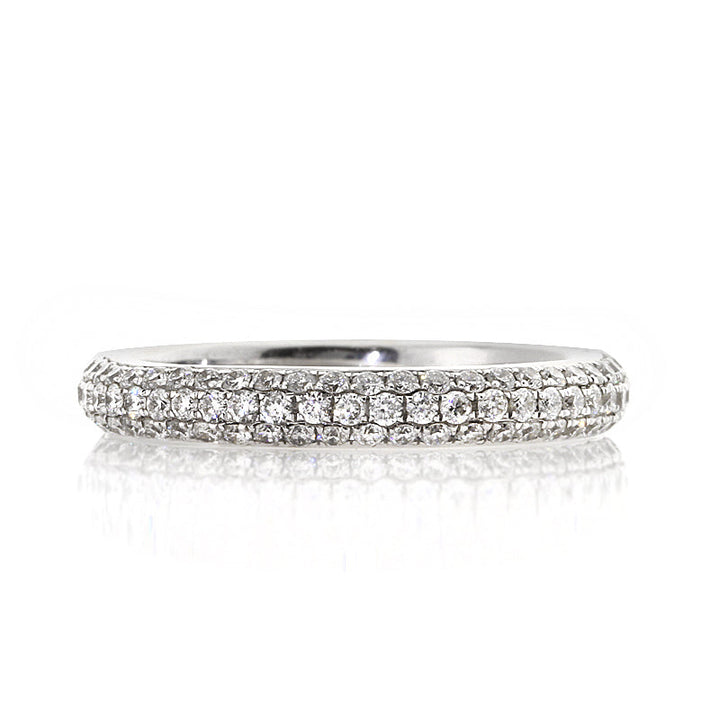 1.07ct Round Brilliant Cut Lab Diamond Eternity Band Micropave Setting