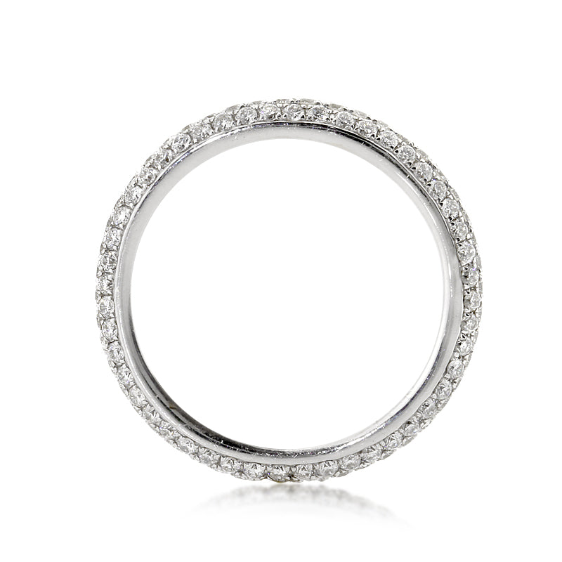 1.07ct Round Brilliant Cut Lab Diamond Eternity Band Micropave Setting