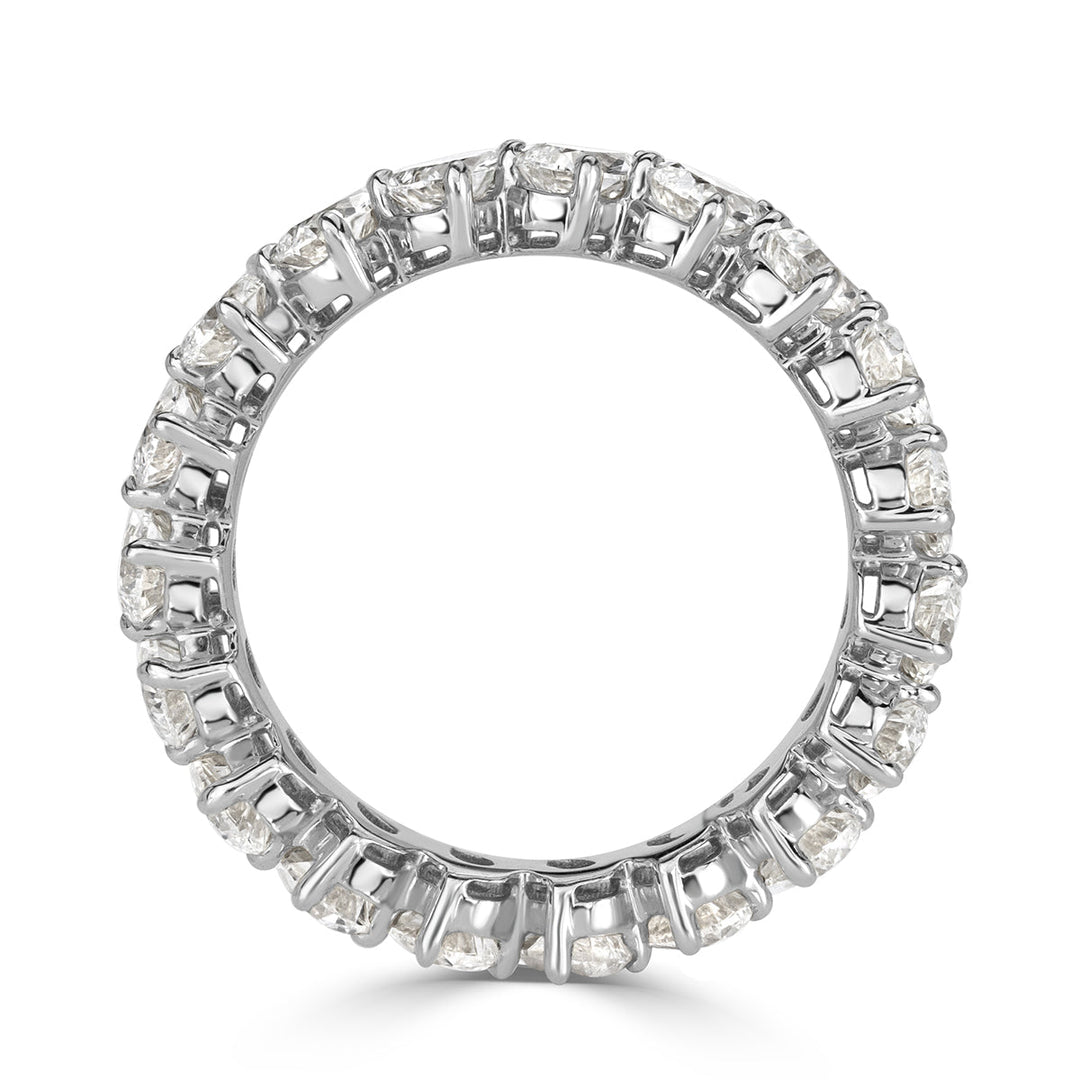 3.65ct Pear Shaped Lab Diamond Eternity Band in Platinum