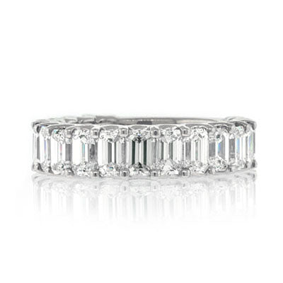 4.00ct Emerald Cut Lab Diamond Wedding Band