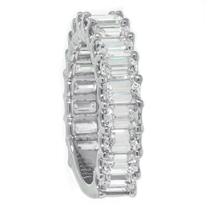 4.00ct Emerald Cut Lab Diamond Wedding Band