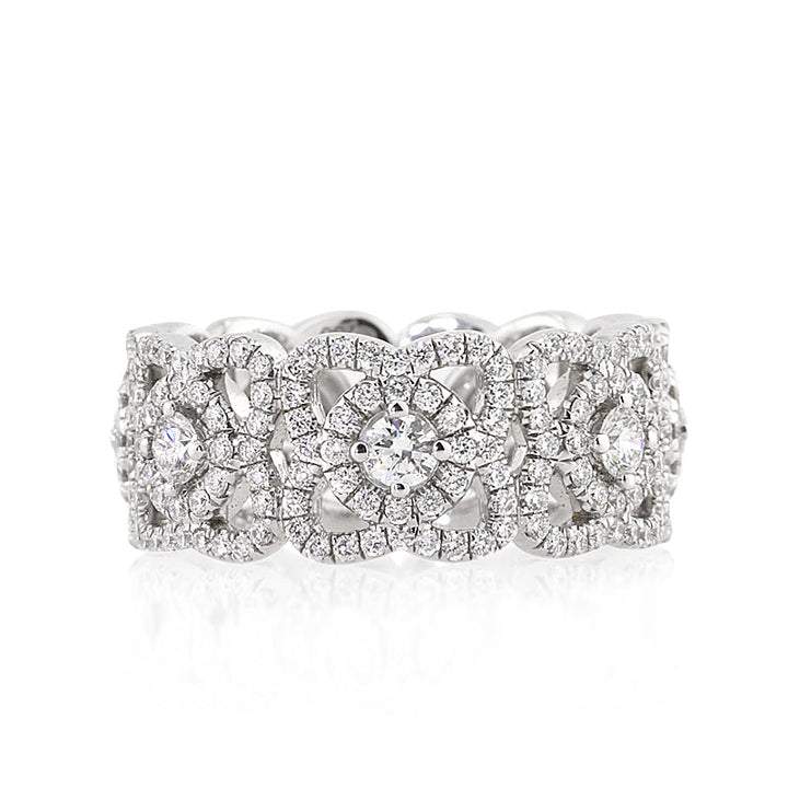 1.80ct Round Brilliant Cut Lab Diamond Eternity Band in 18k White Gold