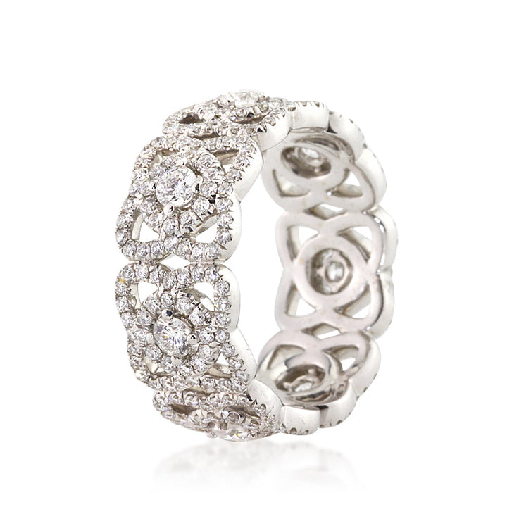 1.80ct Round Brilliant Cut Lab Diamond Eternity Band in 18k White Gold