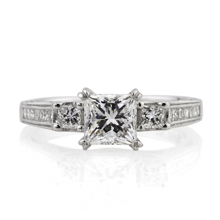 1.78ct Princess Cut Lab Diamond Engagement Ring