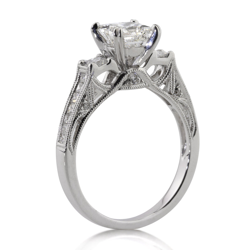 1.78ct Princess Cut Lab Diamond Engagement Ring