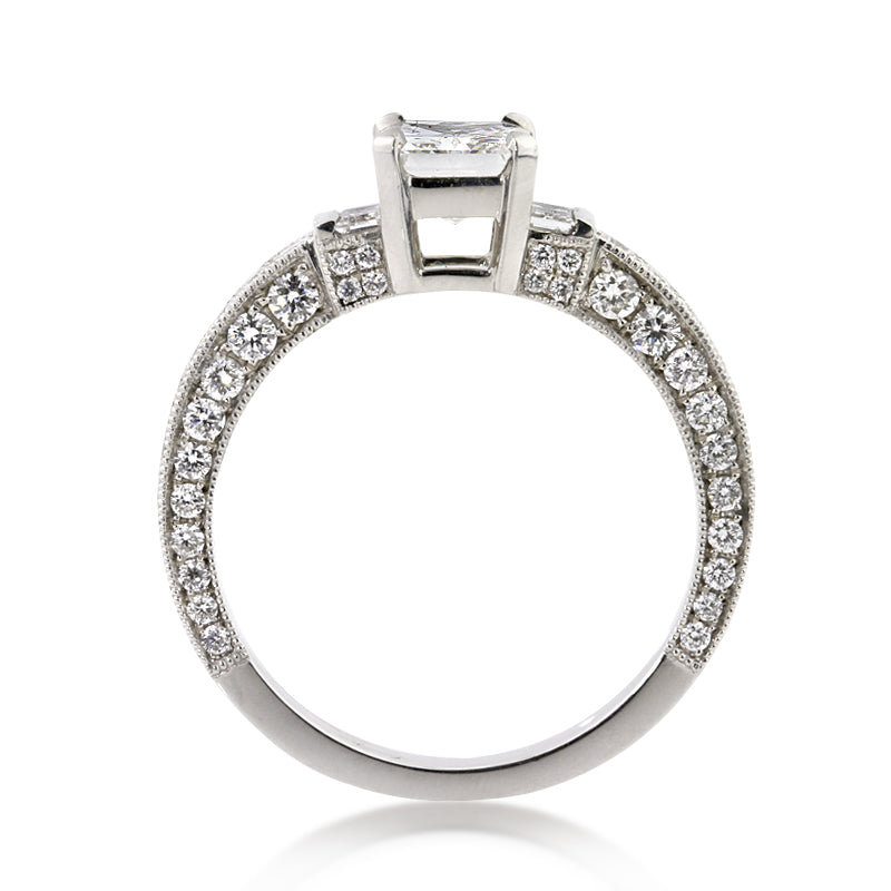 2.17ct Radiant Cut Lab Diamond Engagement Ring