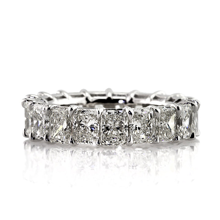 7.25ct Radiant Cut Lab Diamond Eternity Band in 18k White Gold