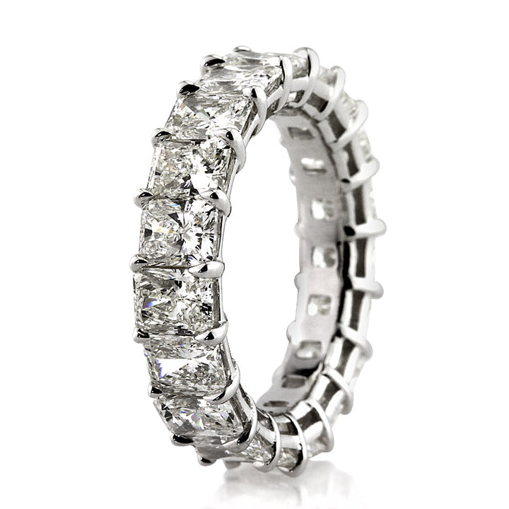 7.25ct Radiant Cut Lab Diamond Eternity Band in 18k White Gold