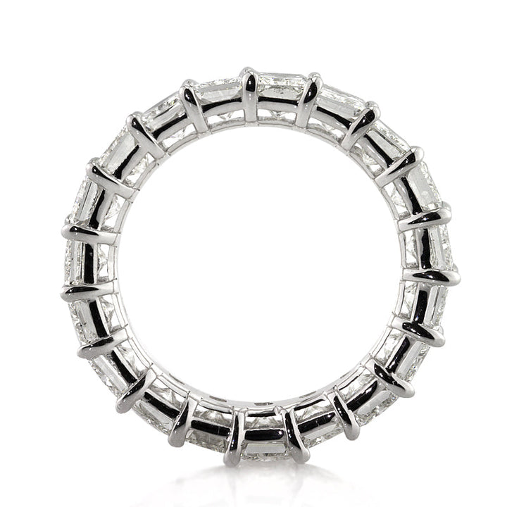 7.25ct Radiant Cut Lab Diamond Eternity Band in 18k White Gold