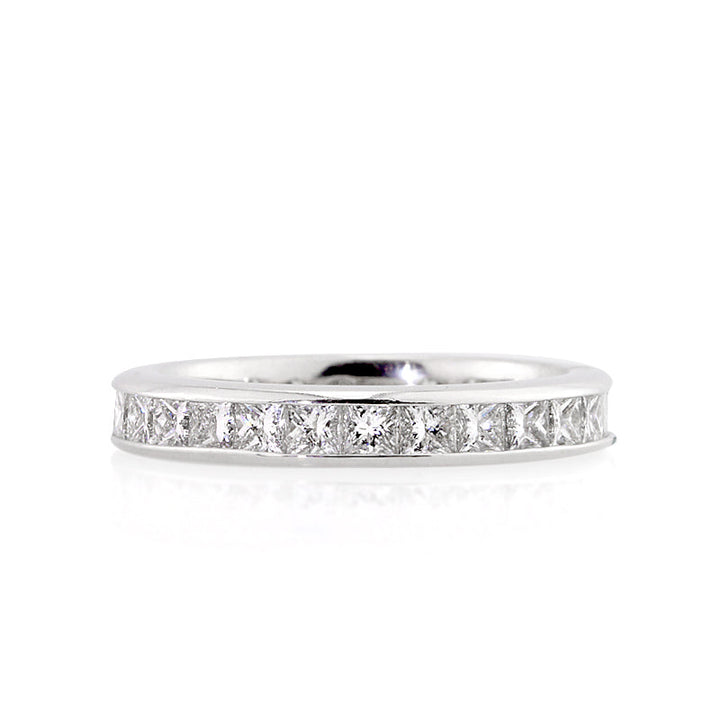 2.00ct Princess Cut Lab Diamond Eternity Band in 18k White Gold