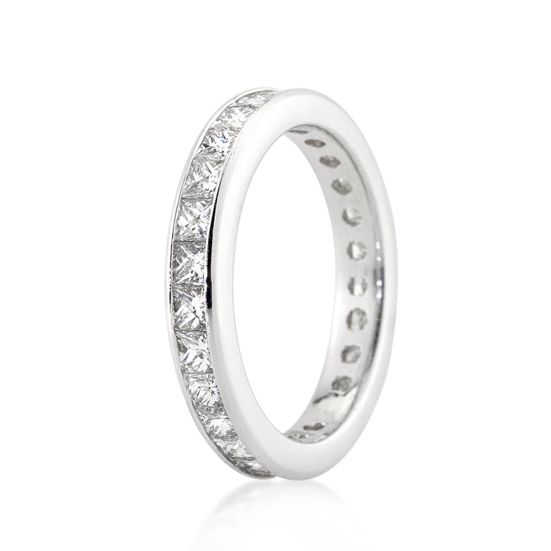 2.00ct Princess Cut Lab Diamond Eternity Band in 18k White Gold