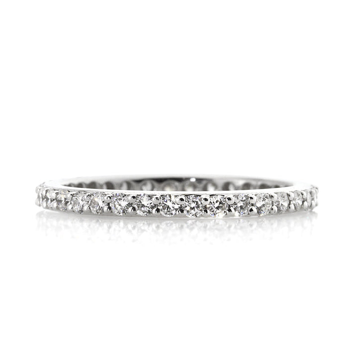 1.00ct Round Brilliant Cut Lab Diamond Eternity Band in 18k White Gold