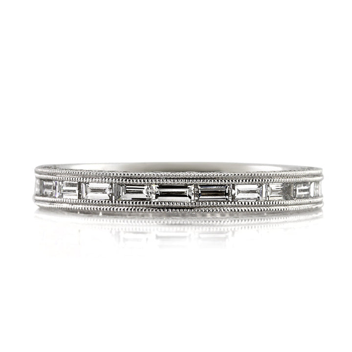 1.05ct Baguette Cut Lab Diamond Wedding Band in 18k White Gold