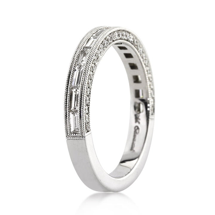 1.05ct Baguette Cut Lab Diamond Wedding Band in 18k White Gold