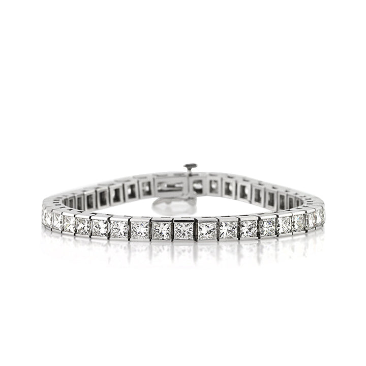 15.35ct Princess Cut Lab Diamond Tennis Bracelet