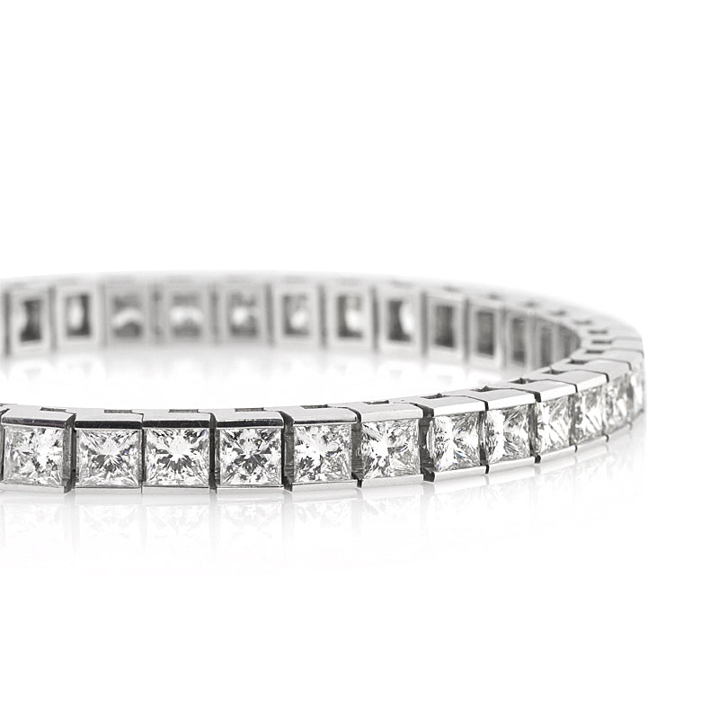 15.35ct Princess Cut Lab Diamond Tennis Bracelet