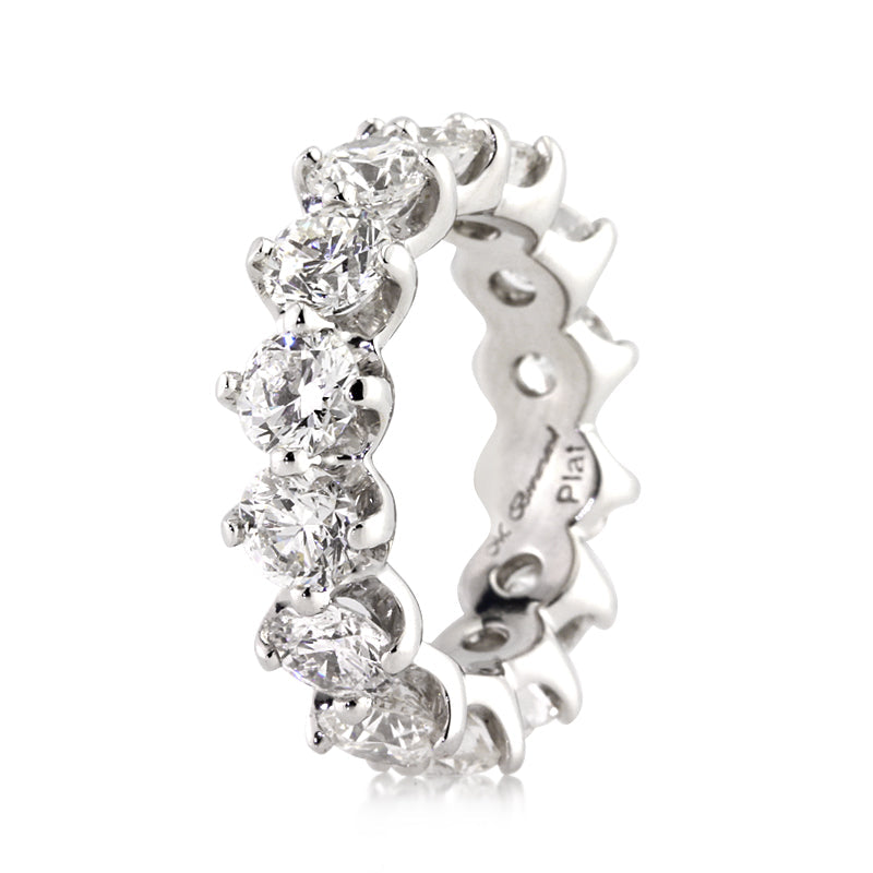 5.50ct Round Brilliant Cut Lab Diamond Eternity Band in 18k White Gold