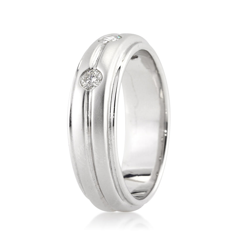 0.50ct Round Brilliant Cut Lab Diamond Men's Wedding Band