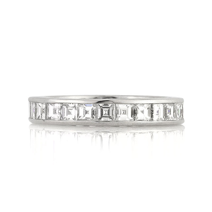 2.90ct Carré Cut Lab Diamond Eternity Band in Platinum