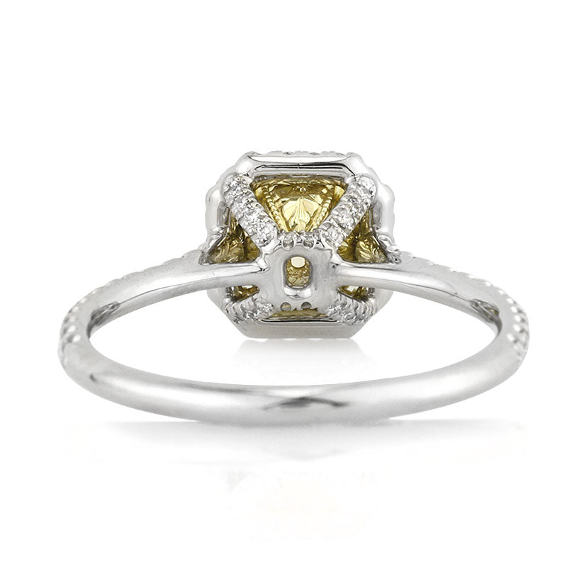 1.26ct Fancy Intense Yellow Radiant Cut Lab Diamond Engagement Ring