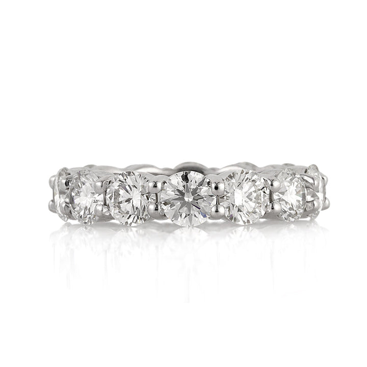 5.25ct Round Brilliant Cut Lab Diamond Eternity Band in 18k White Gold