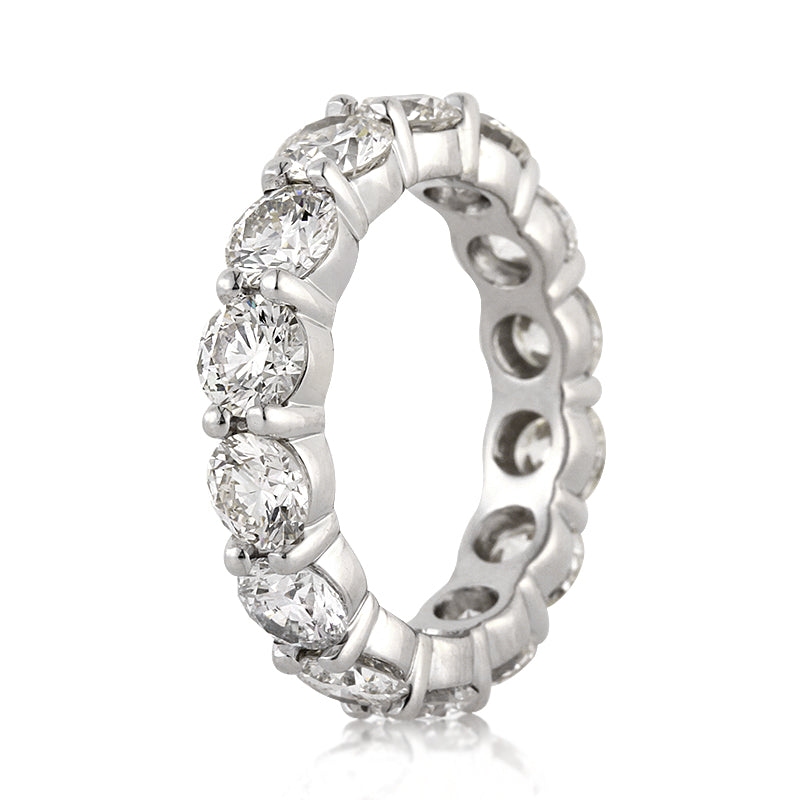 5.25ct Round Brilliant Cut Lab Diamond Eternity Band in 18k White Gold