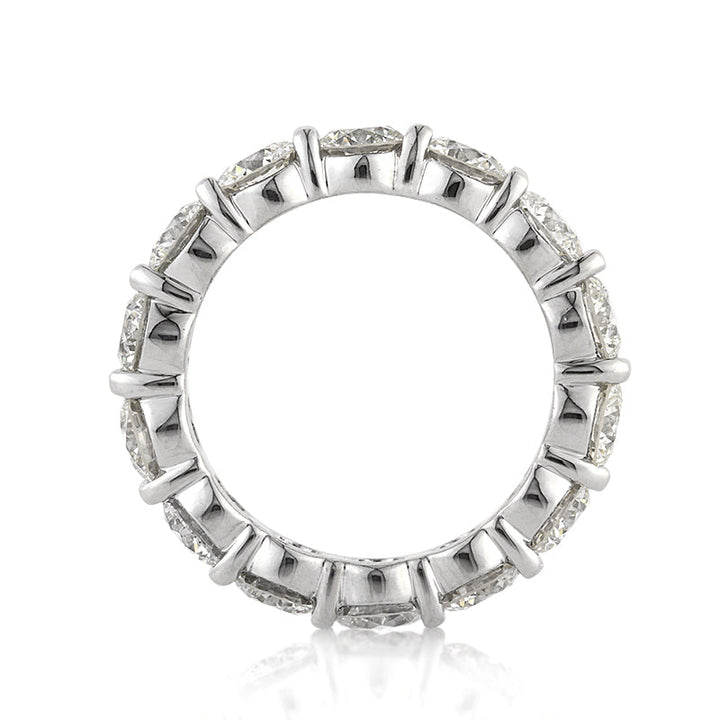 5.25ct Round Brilliant Cut Lab Diamond Eternity Band in 18k White Gold