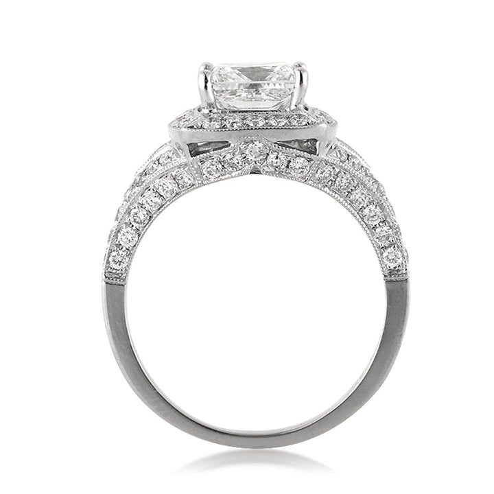 3.05ct Princess Cut Lab Diamond Engagement Ring