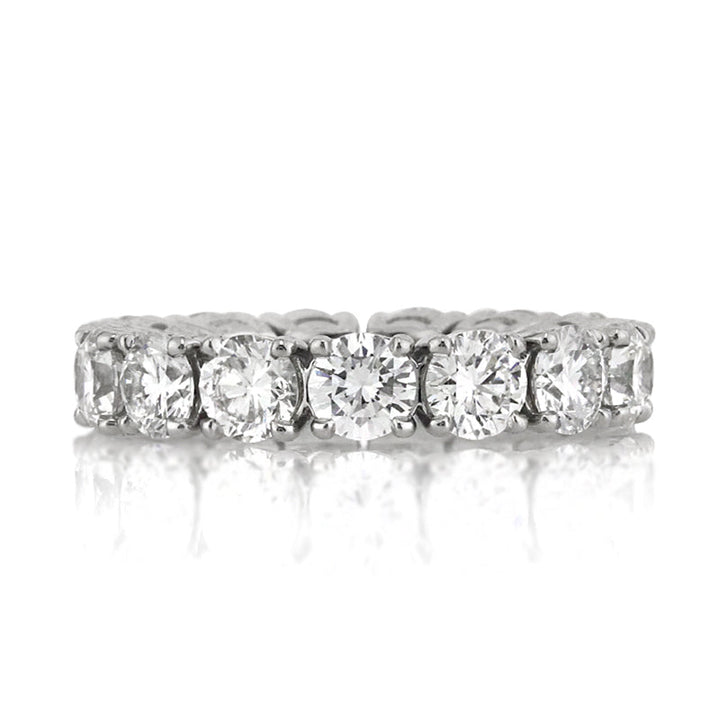 4.80ct Round Brilliant Cut Lab Diamond Eternity Band in Platinum