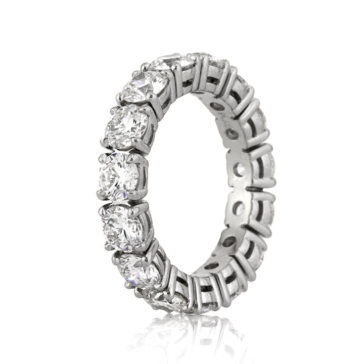 4.80ct Round Brilliant Cut Lab Diamond Eternity Band in Platinum