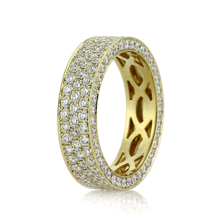 3.00ct Round Brilliant Cut Lab Diamond Eternity Band in 18K Yellow Gold