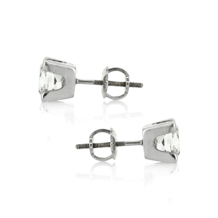 2.02ct Princess Cut Lab Diamond Stud Earrings