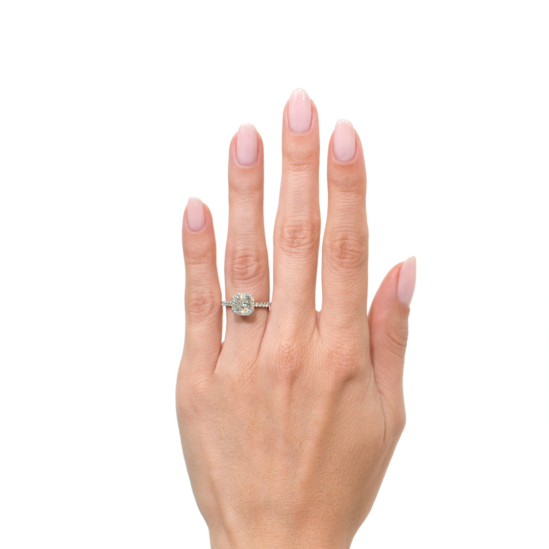 1.86ct Radiant Cut Lab Diamond Engagement Ring