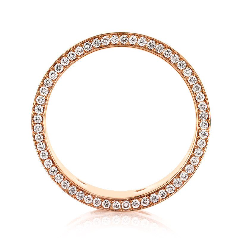 Men's 1.00ct Lab Diamond Eternity Wedding Band in 14k Rose Gold 7.0mm