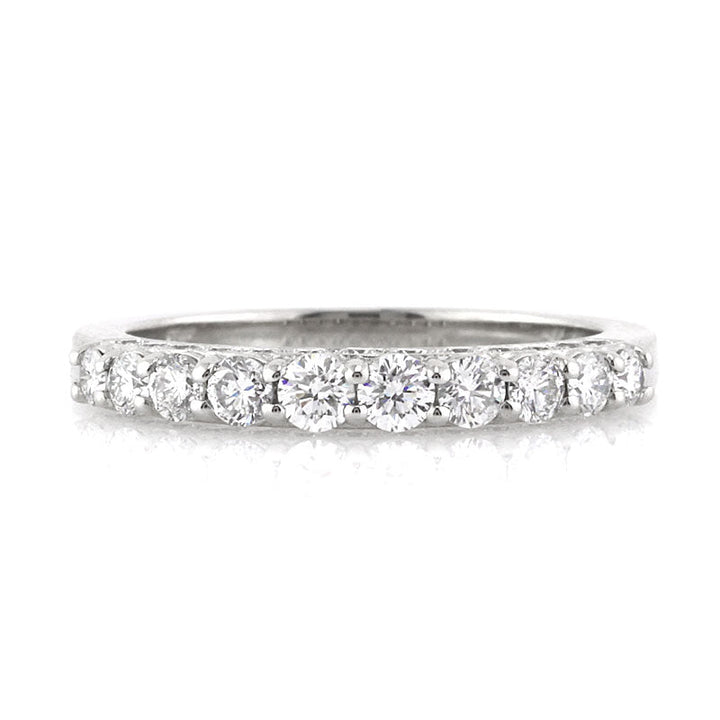 0.80ct Round Brilliant Cut Lab Diamond Wedding Band Three-Sided