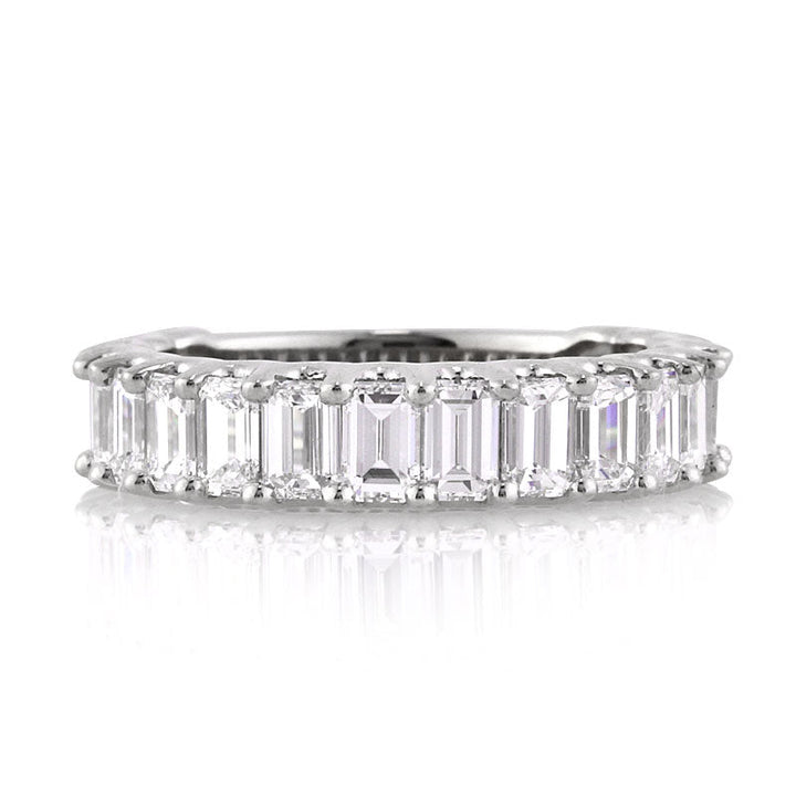 3.25ct Emerald Cut Lab Diamond Band