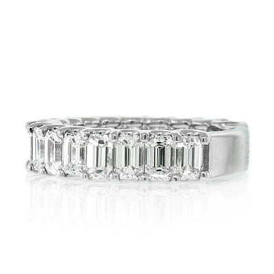 3.25ct Emerald Cut Lab Diamond Band