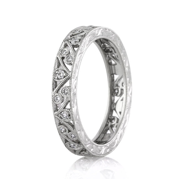 0.20ct Round Brilliant Cut Lab Diamond Filigree Eternity Band